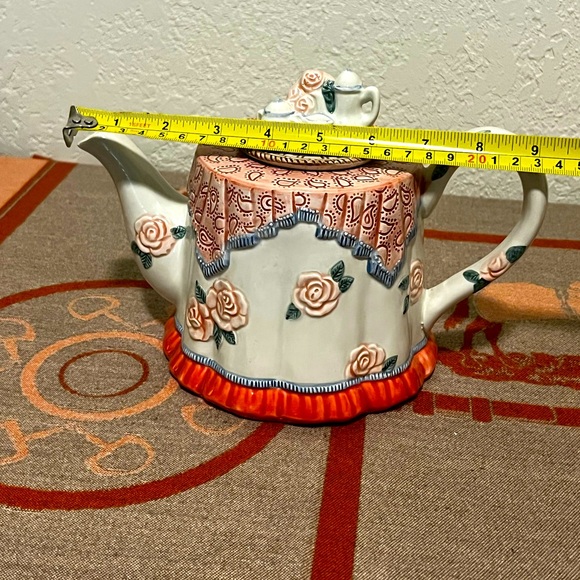 1989 Fitz andFloyd Tea Party Teapot - Picture 3 of 7